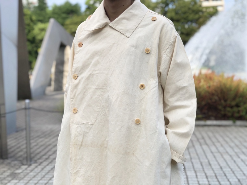 DEADSTOCK 50's~ FRENCH ARMY HOSPITAL COAT」 - CROUT