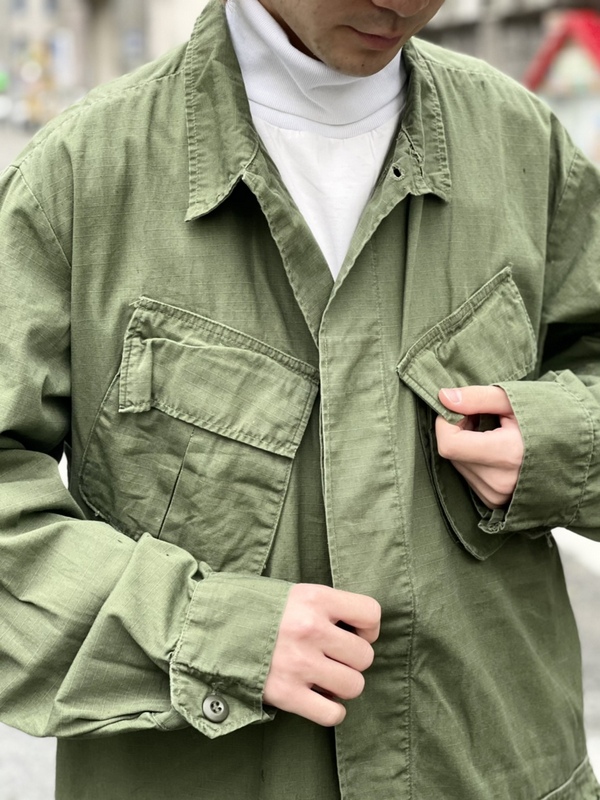 60's～ US ARMY JUNGLE FATIGUE JACKET」 - CROUT